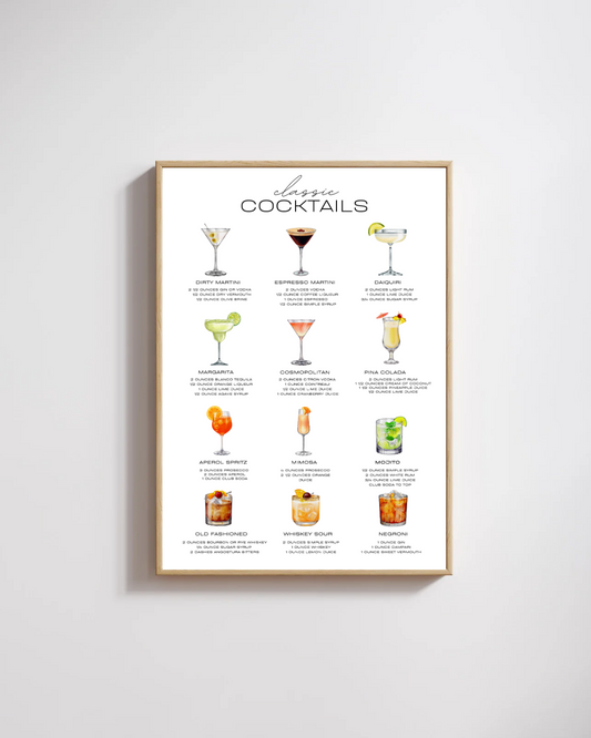 Cocktail Ingredients Print