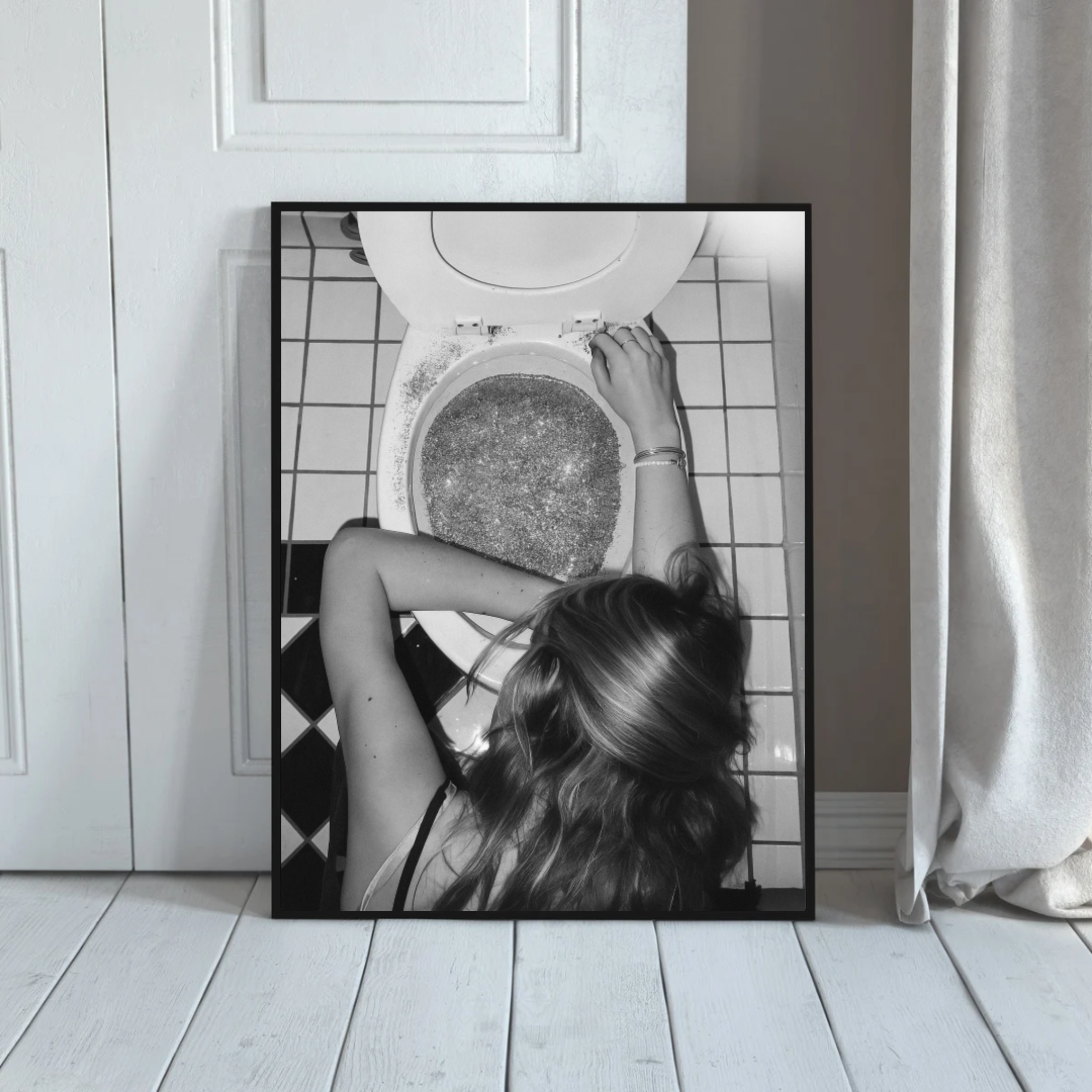Glitter Toilet Print