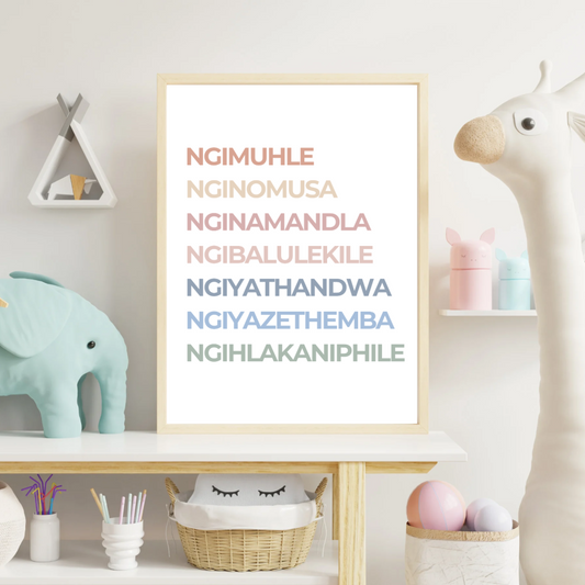 isiZulu Kids Affirmation Print