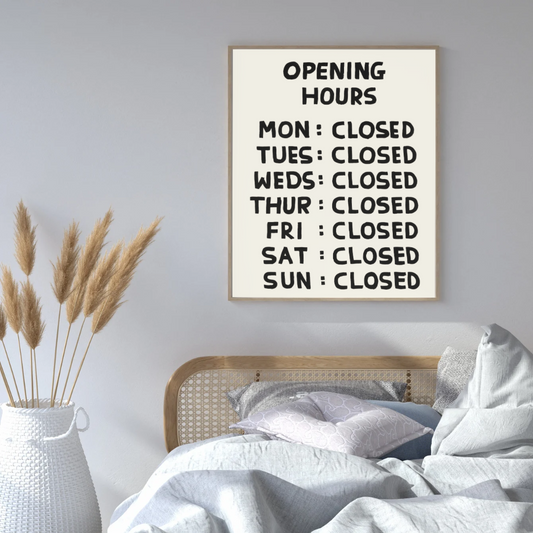 Opening Hours Print