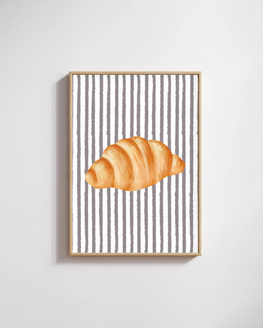 Striped Croissant Print