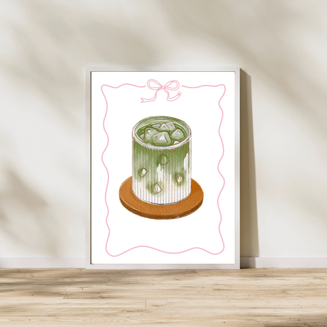 Bow Matcha Print