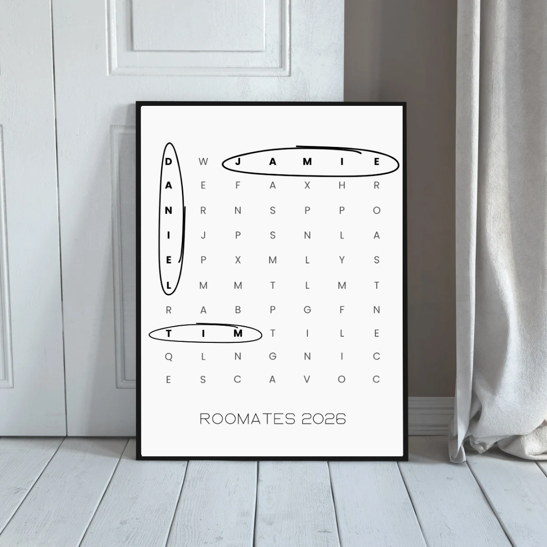 Personalised Find The Name Print