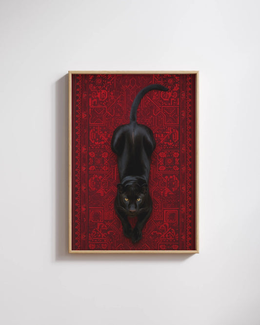Panther On Carpet Print