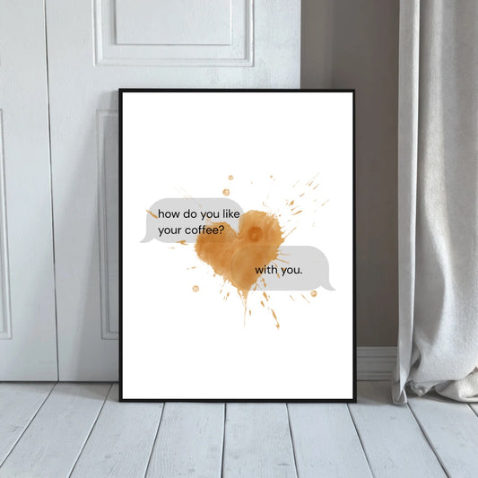 How Do You Like Your Coffee Text Message Print