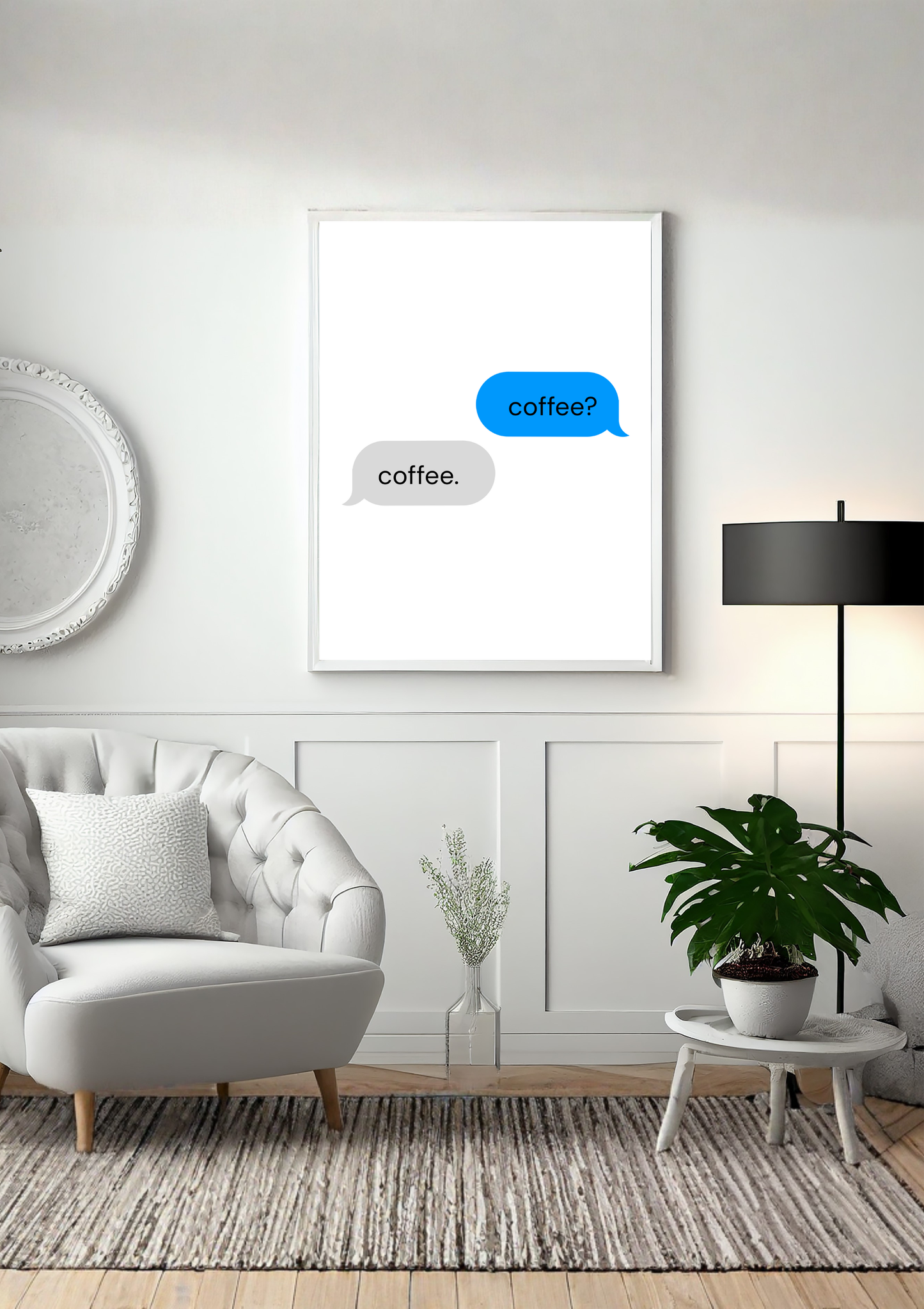 Coffee Text Message Print