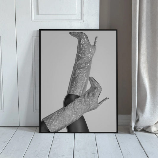 Silver Boots Print