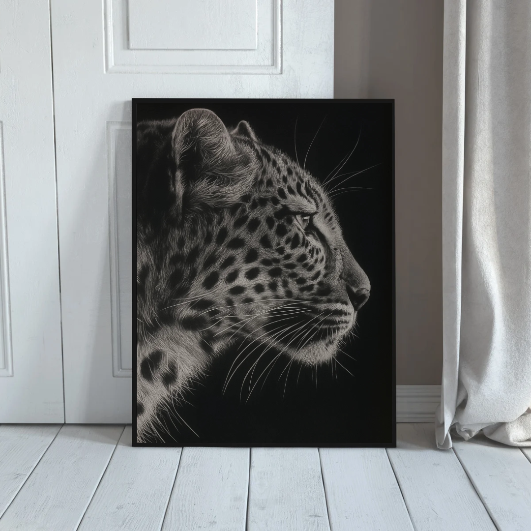 Leopard Side Profile Print