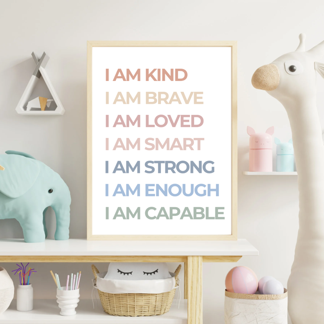 English Kids Affirmation Print