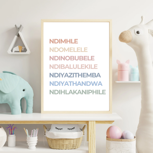 isiXhosa Kids Affirmation Print