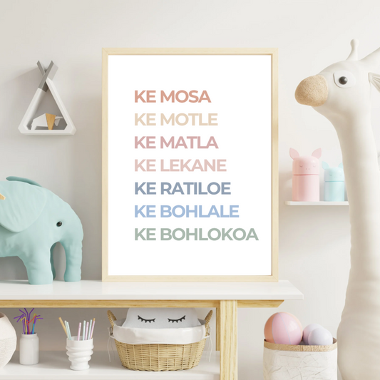 Sesotho Kids Affirmation Print