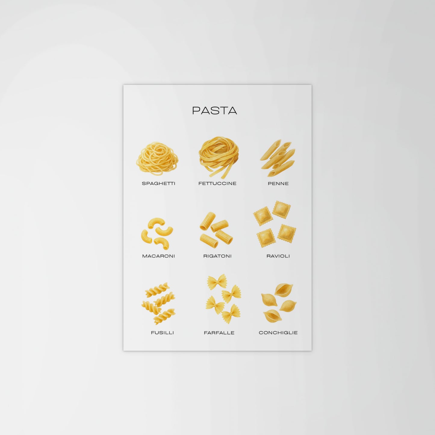 Pasta Shapes Print