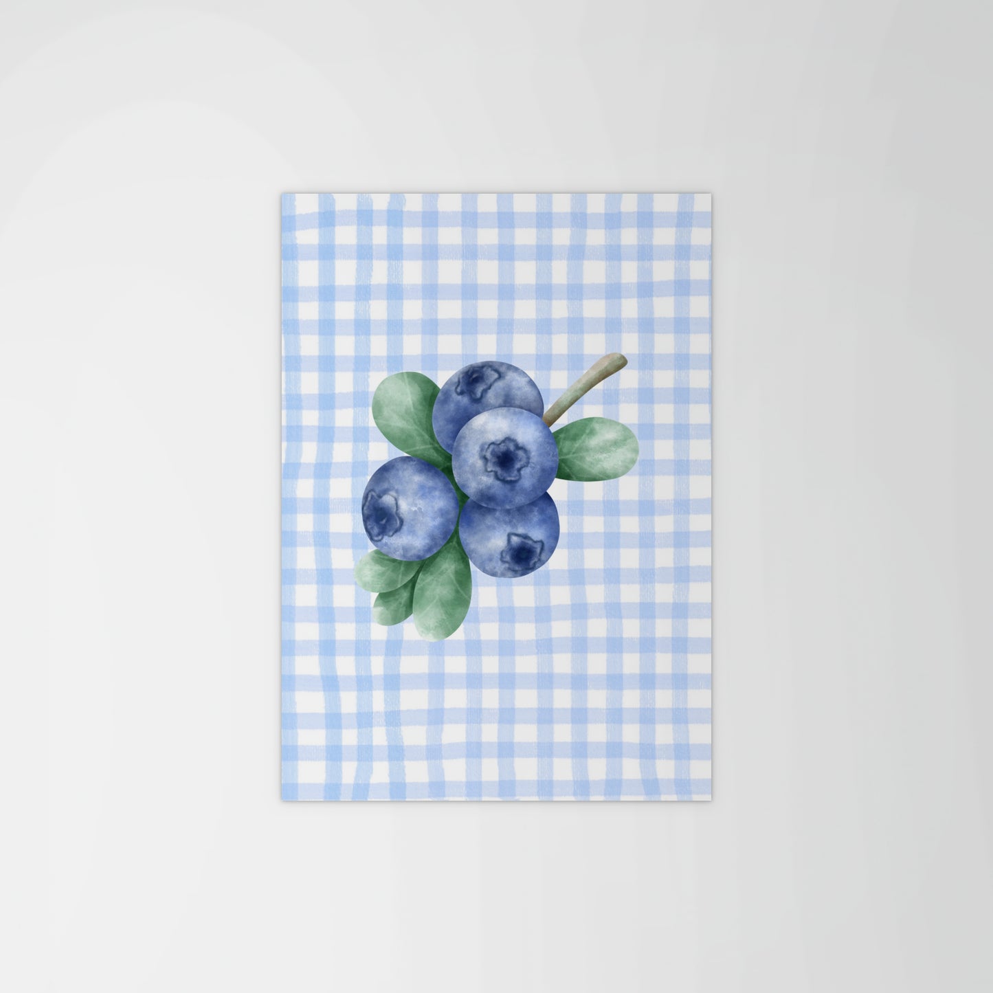 Checkered Blueberry Print