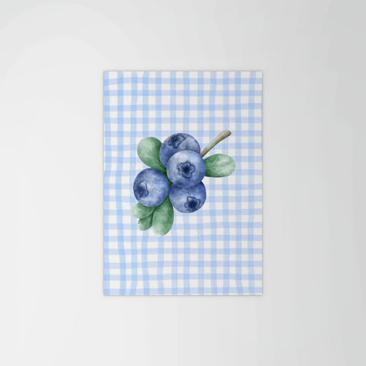 Checkered Blueberry Print