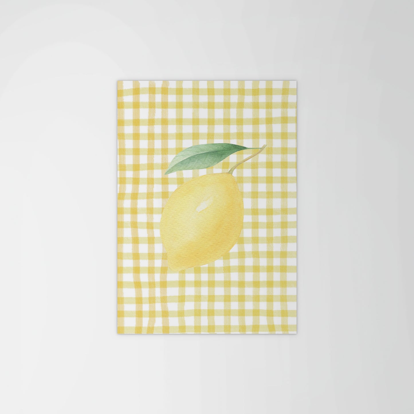 Checkered Lemon Print
