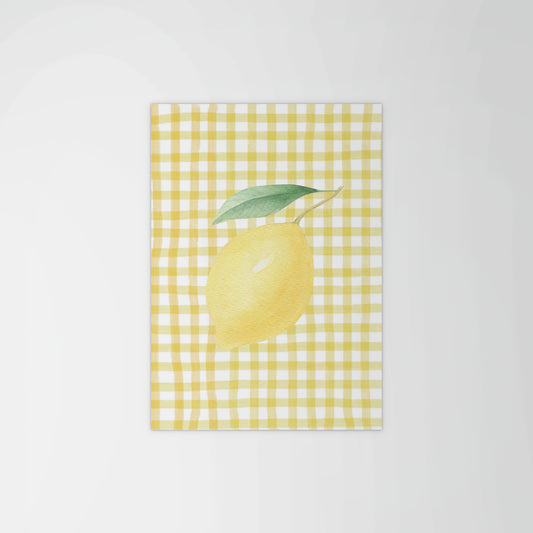 Checkered Lemon Print