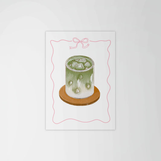 Bow Matcha Print