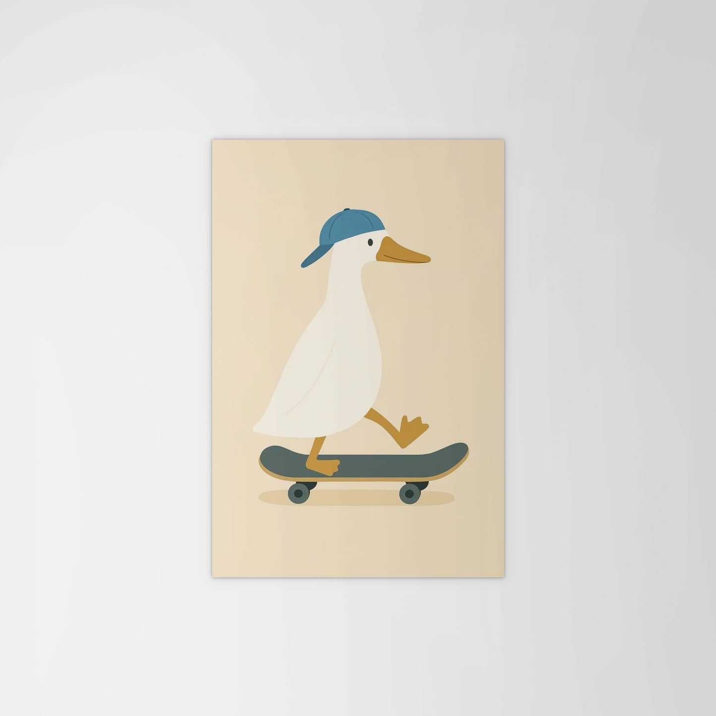 Skateboard Duck Print