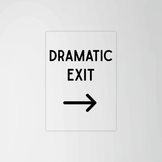 Dramatic Exit Portrait Print