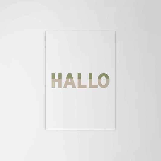 Hallo Greeting Print