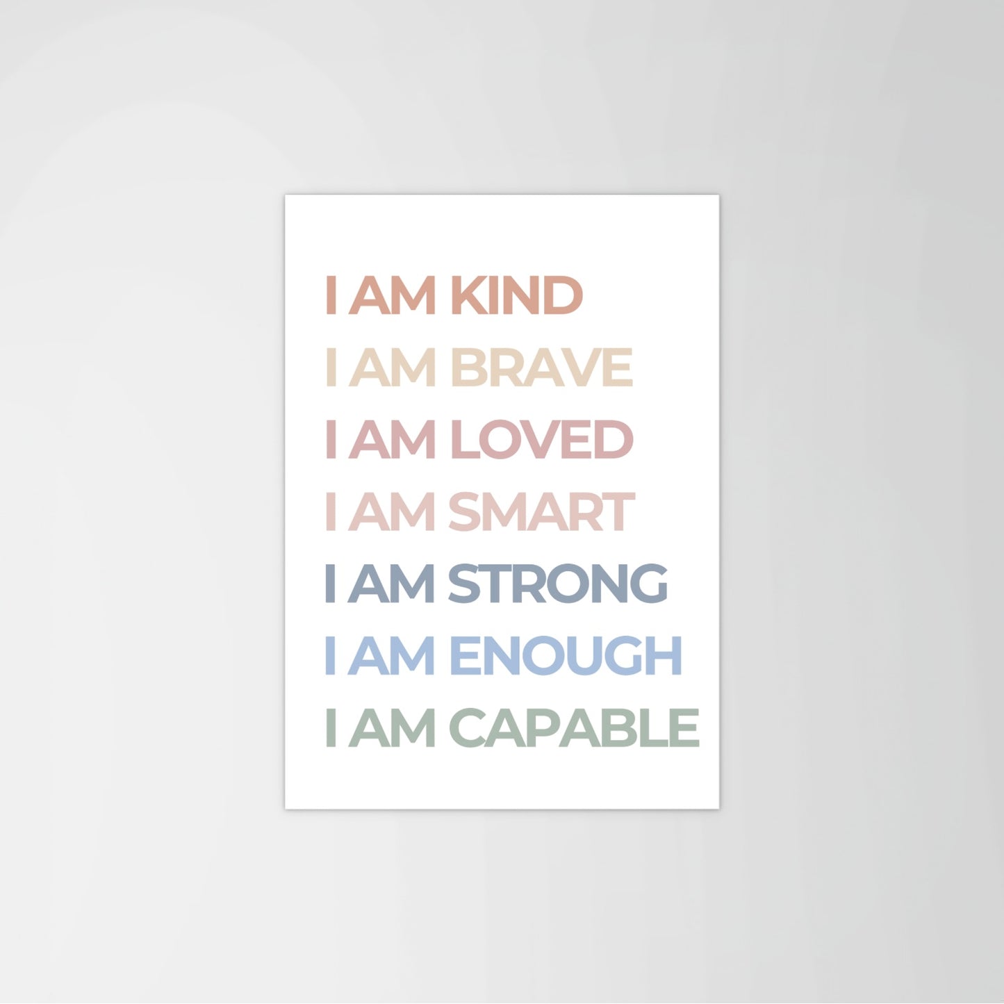 English Kids Affirmation Print