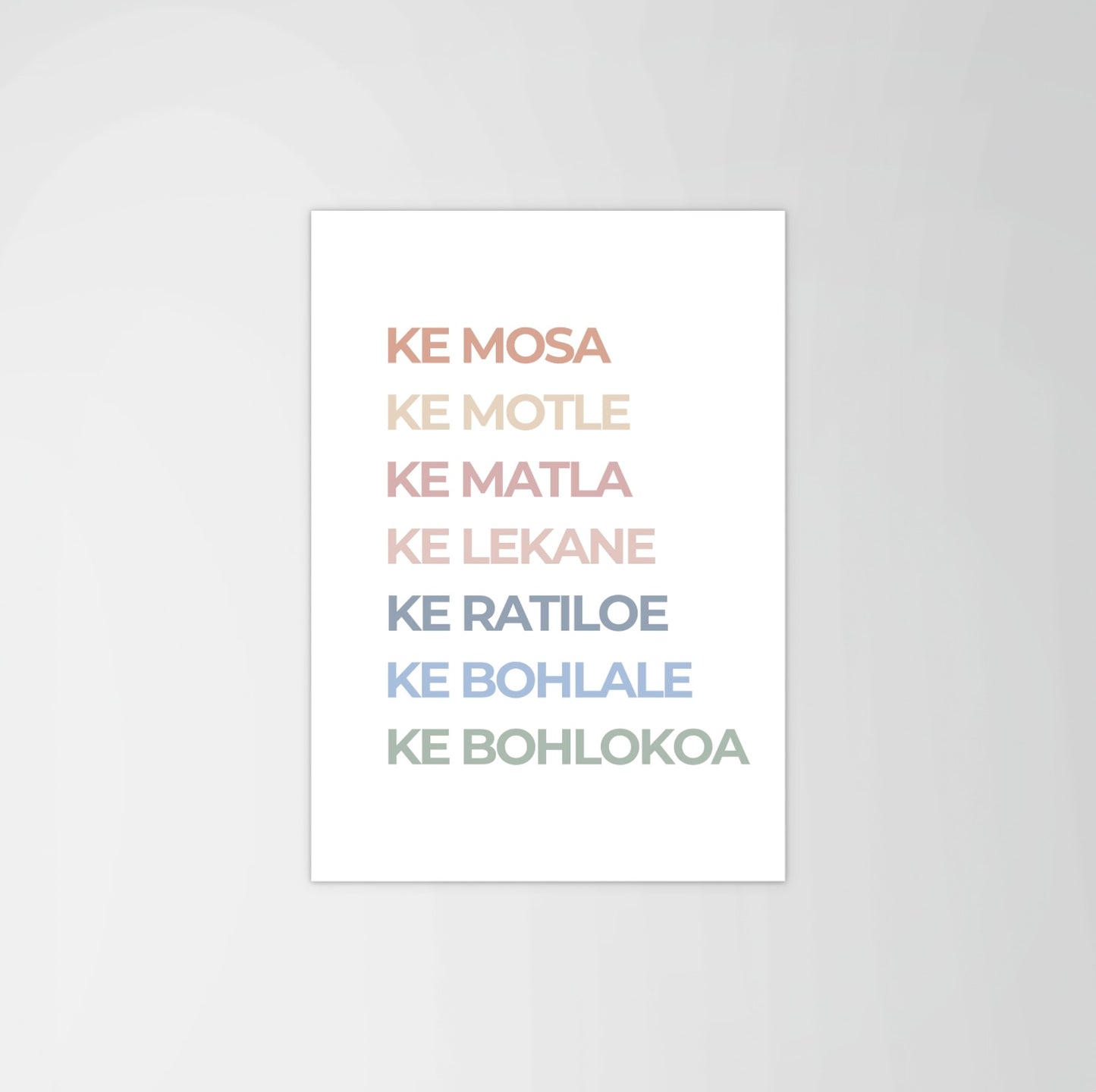 Sesotho Kids Affirmation Print