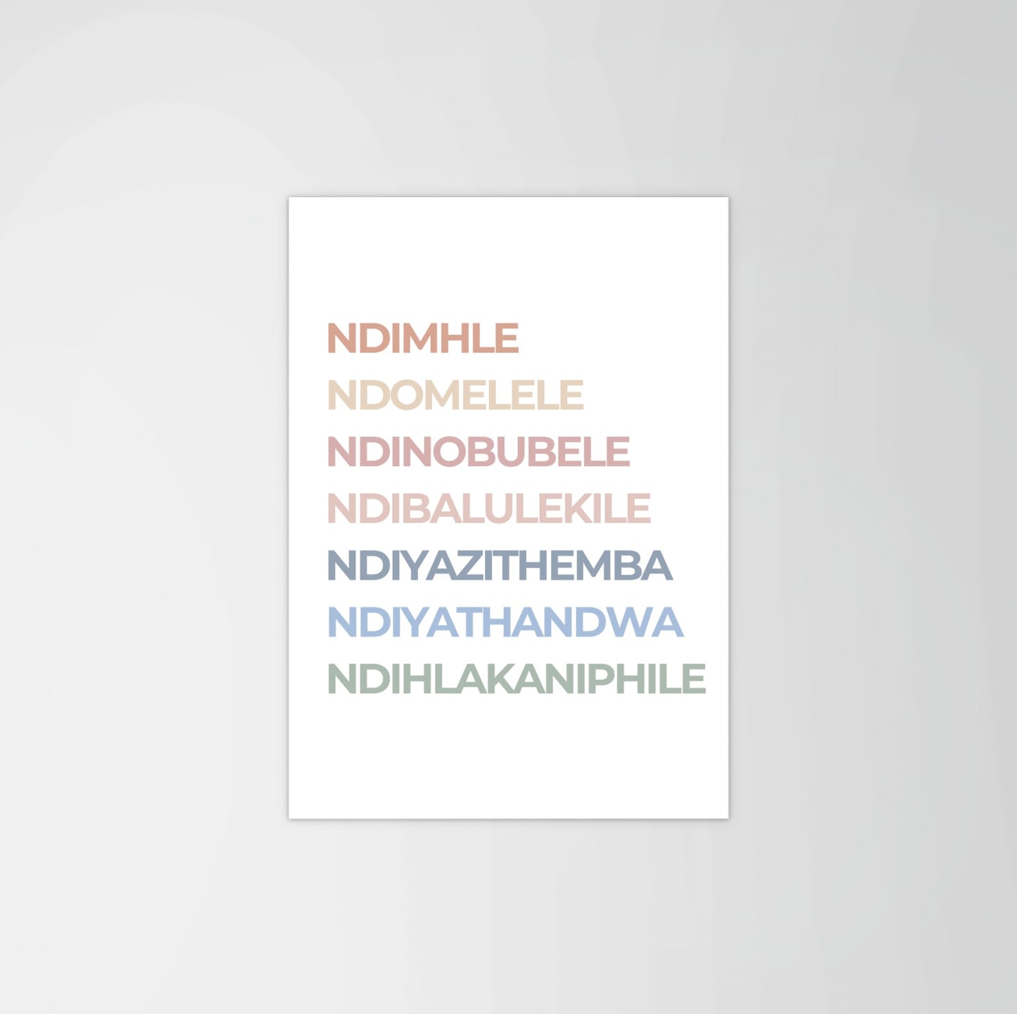 isiXhosa Kids Affirmation Print