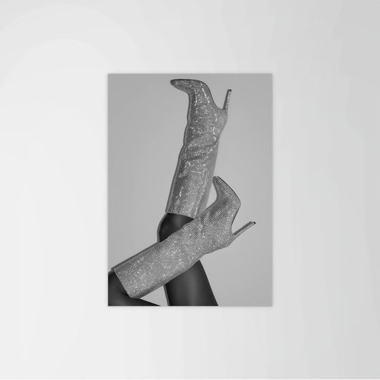 Silver Boots Print