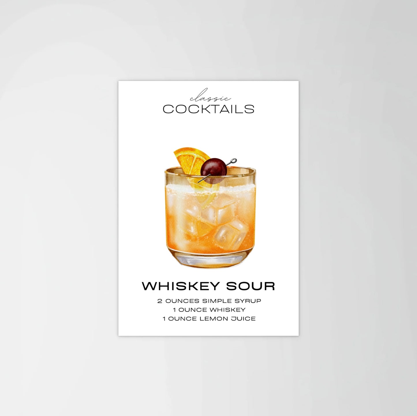 Whiskey Sour Print