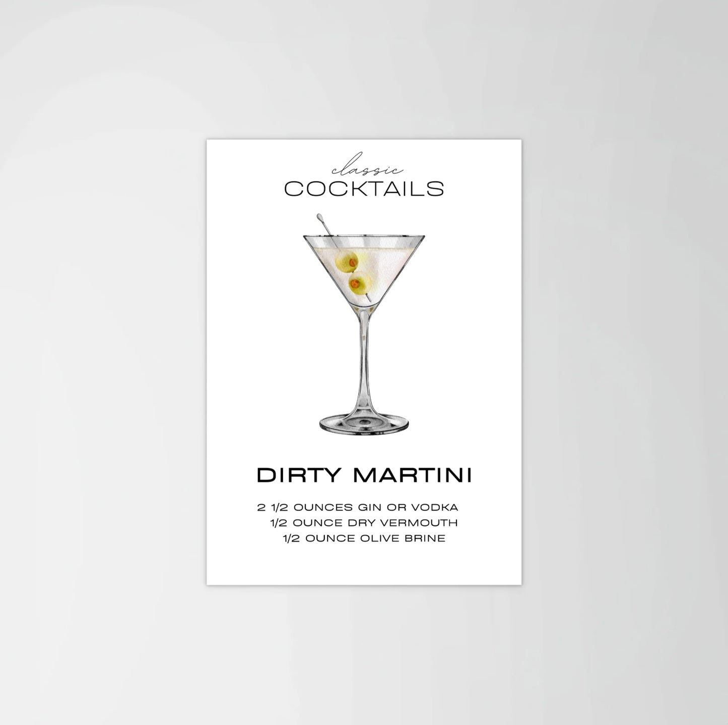 Dirty Martini Print