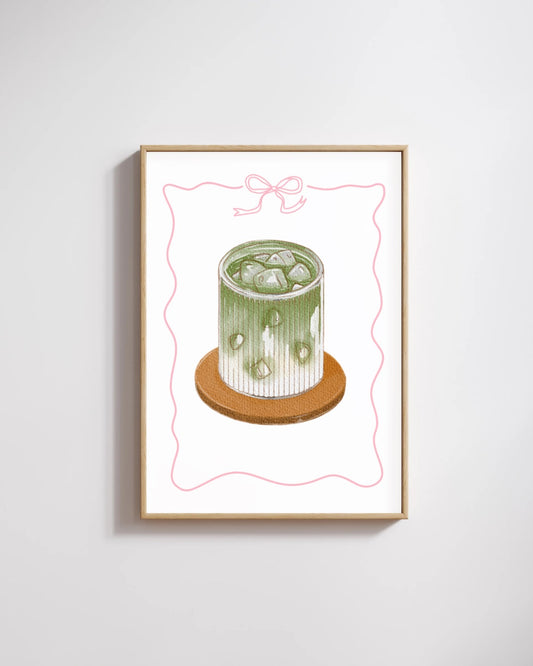 Bow Matcha Print