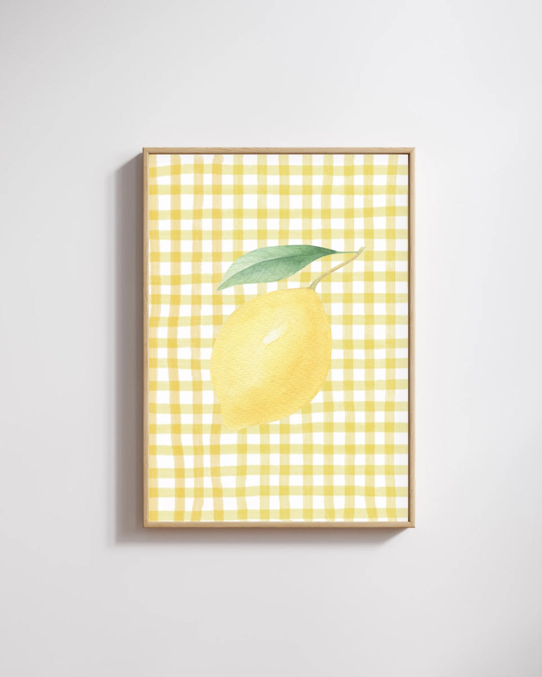 Checkered Lemon Print