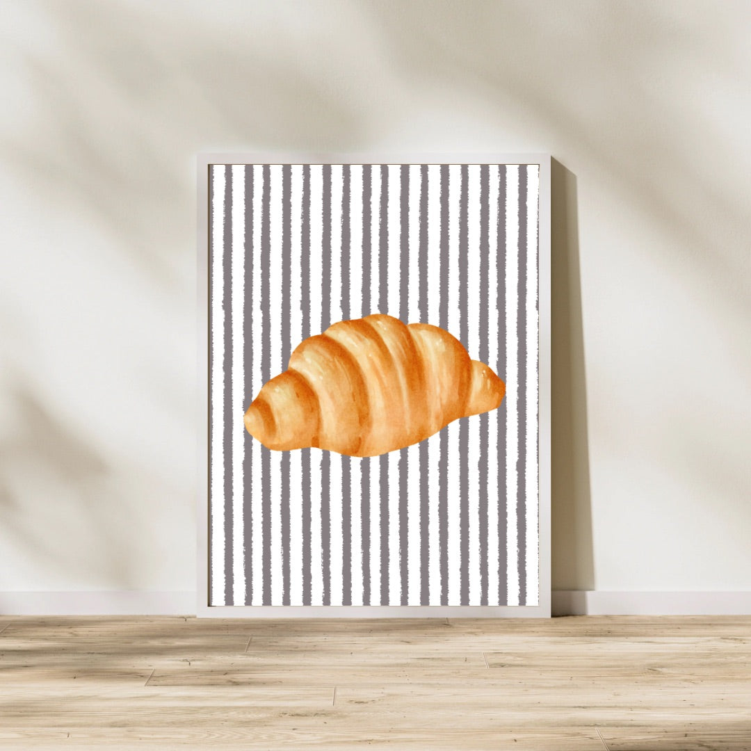 Striped Croissant Print