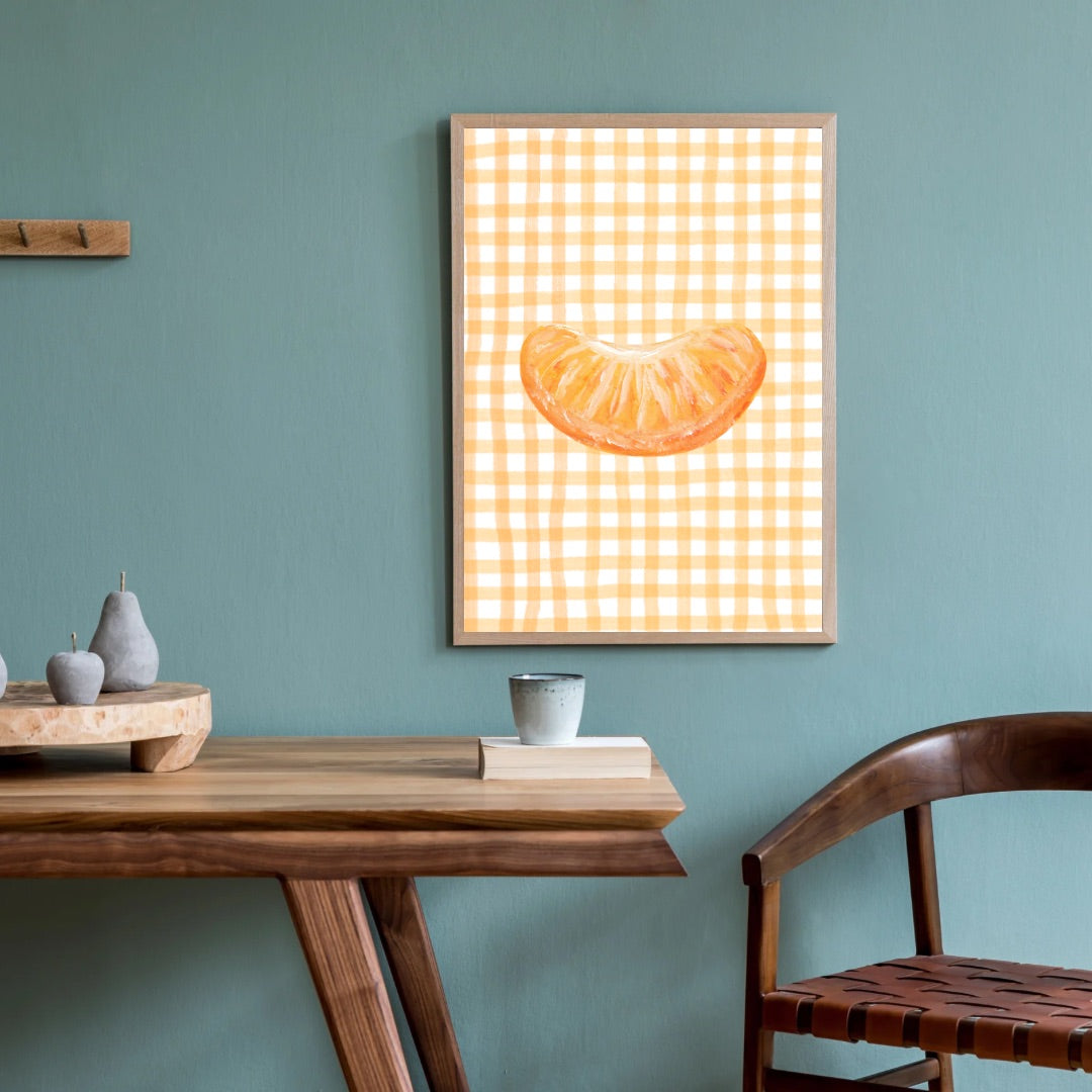 Checkered Naartjie Print