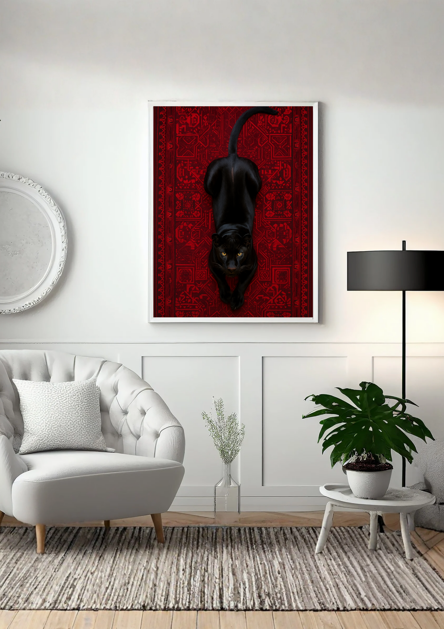 Panther On Carpet Print