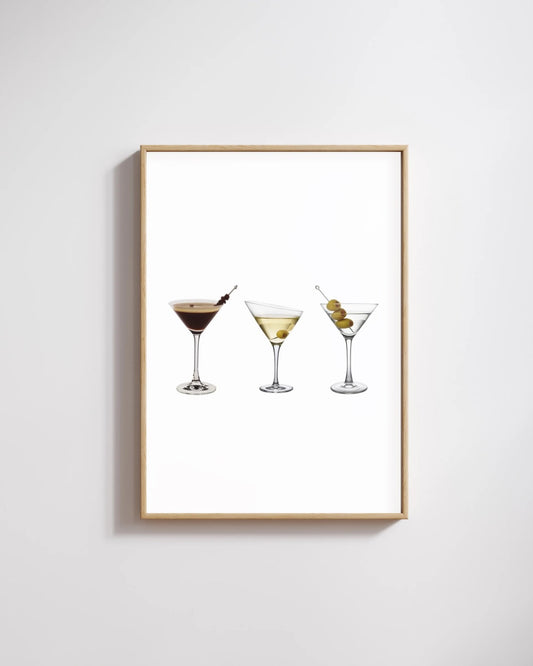 Three Cocktails Print