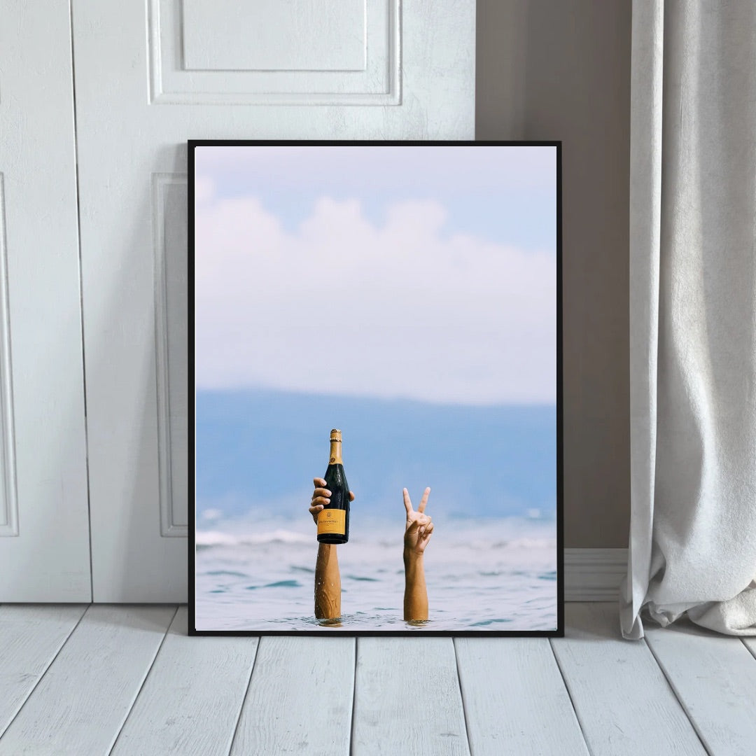 Champagne Peace Print