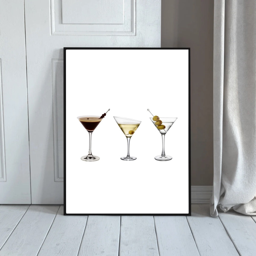 Three Cocktails Print
