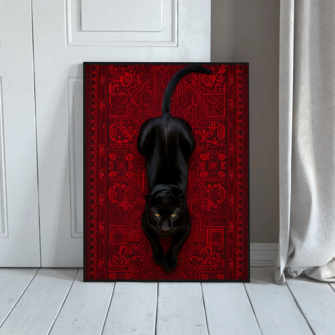 Panther On Carpet Print