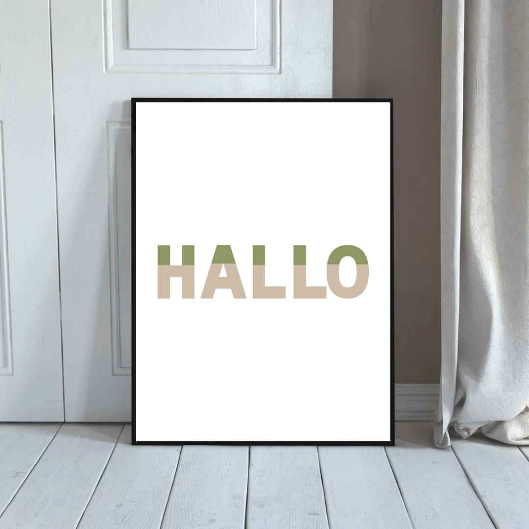 Hallo Greeting Print