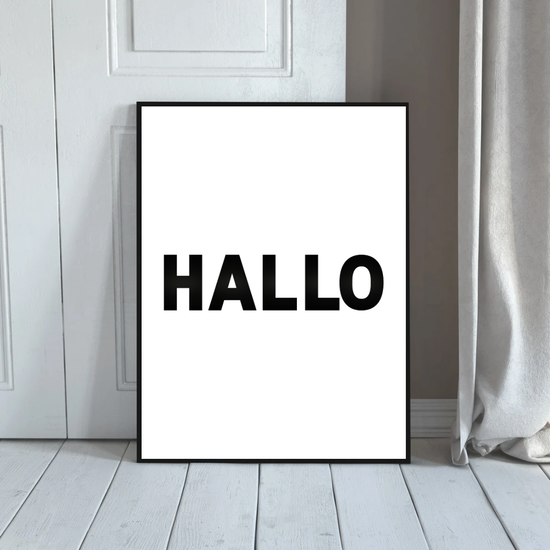 Hallo Greeting Print