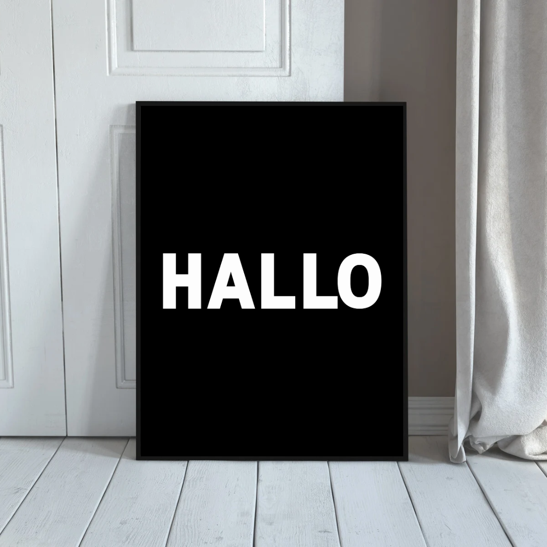 Hallo Greeting Print