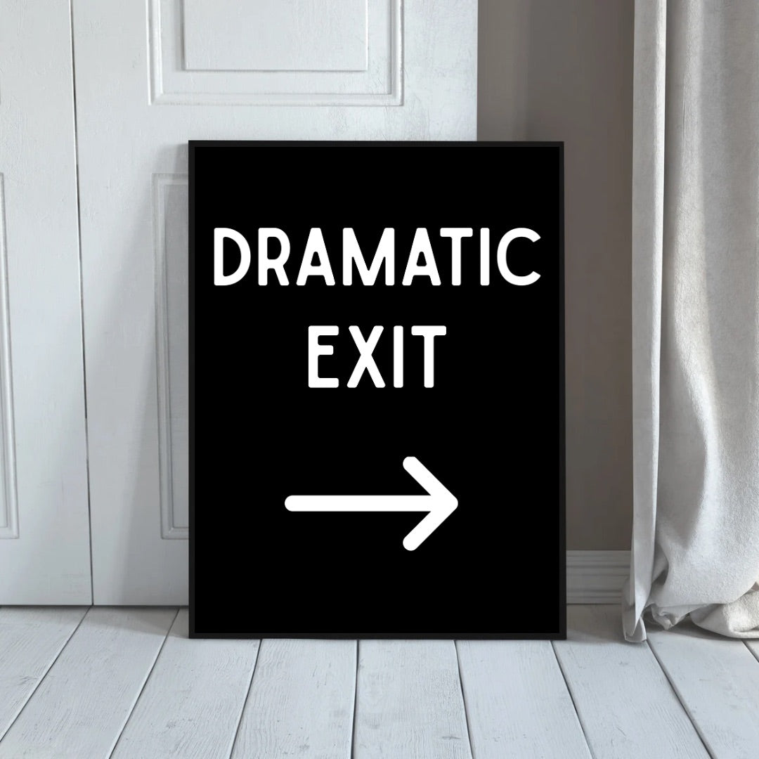 Dramatic Exit Portrait Print